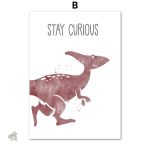 Affiche anniversaire avec motifs de dinosaures amusants