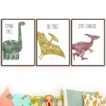 Dino World affiche pour anniversaire sur le thème préhistorique
