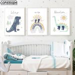 Affiche dinosaure pour chambre d'enfant