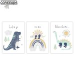 Affiche décorative dino pour l'univers enfantin