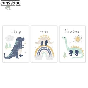 Affiche décorative dino pour l'univers enfantin