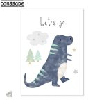 Illustration de dinosaure pour chambre ludique