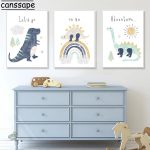 Art mural dino pour une chambre pleine de vie