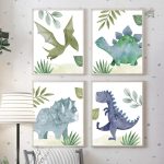 Poster décoratif de dinosaures pour enfants