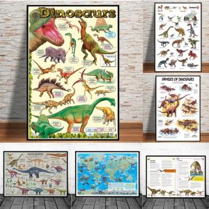 Affiche éducative dinosaure pour enfants