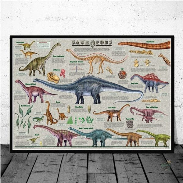 Affiche ludique des dinosaures pour éveiller les enfants