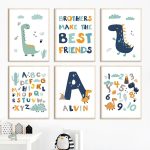 Affiche dinosaure maternelle pour décoration éducative