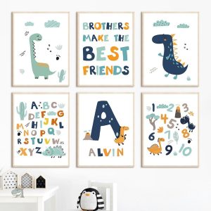 Affiche dinosaure maternelle pour décoration éducative