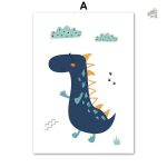 Affiche pédagogique sur les dinosaures, idéale pour les tout-petits