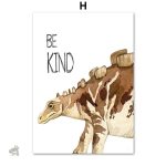 Poster dinosaure avec design moderne pour enfant