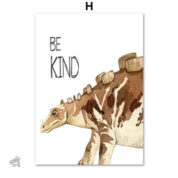 Poster dinosaure avec design moderne pour enfant