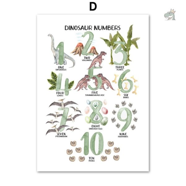 Affiche éducative sur les dinosaures pour enfants