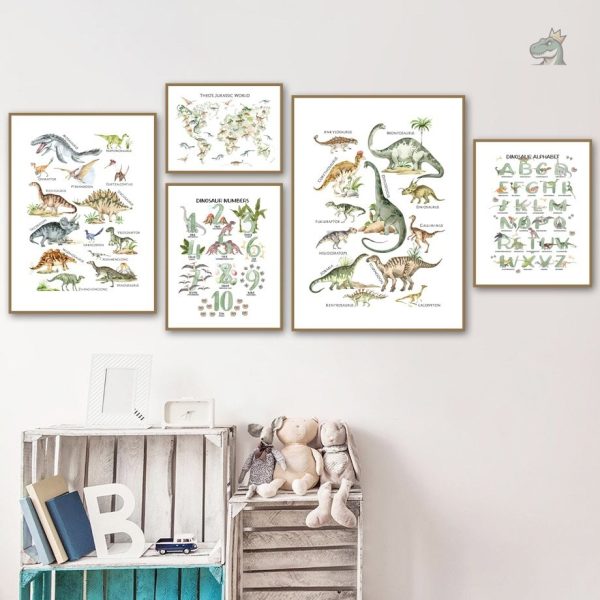 Dinosaures stylisés sur affiche pour ambiance originale
