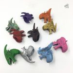 Bague dinosaure verte en plastique ludique