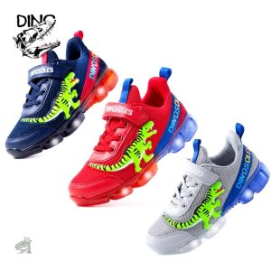 Basket dinosaure à lumières pour enfants