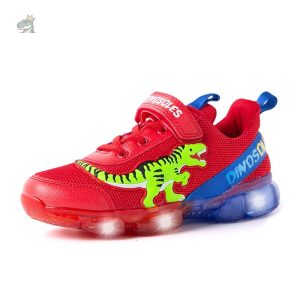 Sneakers dino à lumières pour un look ludique