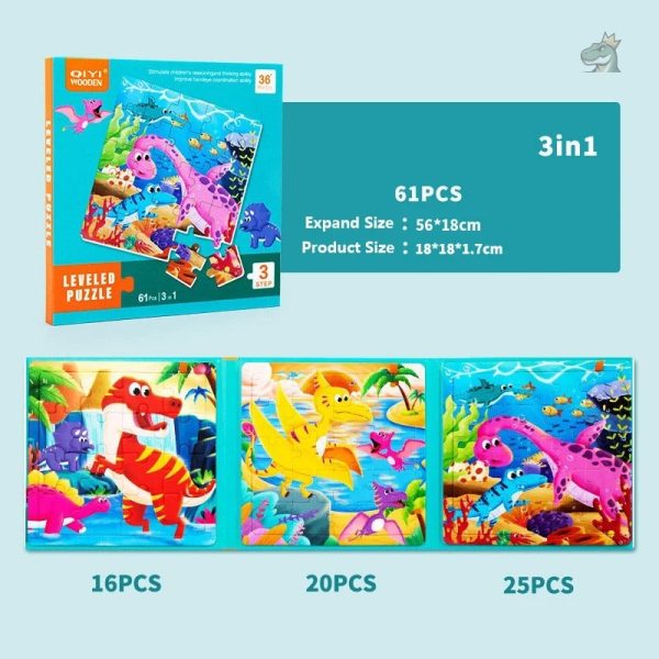 boite-a-puzzle-dinosaure-1 Puzzle Dinosaure - 3 puzzles différents dans une boîte
