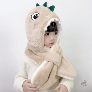 Bonnet doudou avec motifs de dinosaure colorés