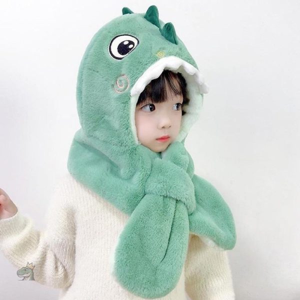 Bonnet en peluche dinosaure pour les journées froides
