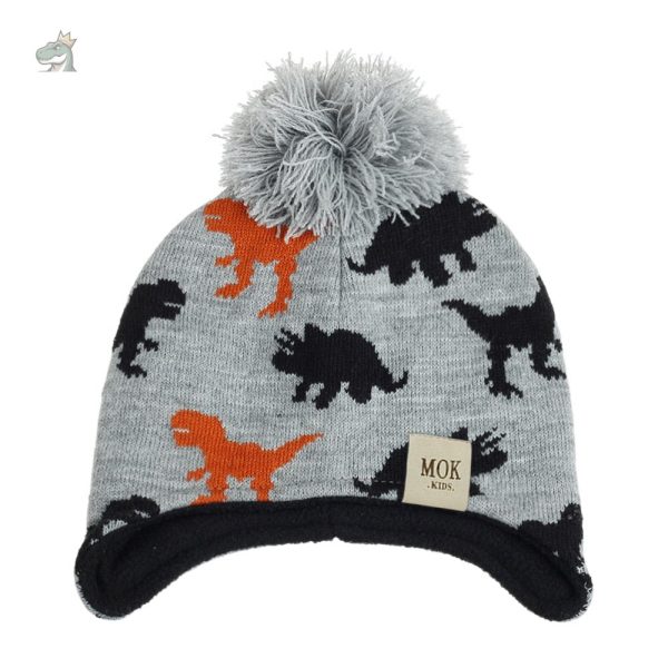 Accessoire hiver dinosaure avec pompon