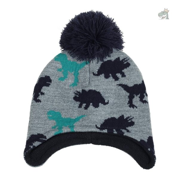 Bonnet dinosaure à pompon pour sorties