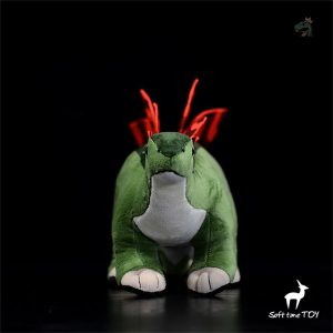 Stégosaure vert, peluche amusante et ludique