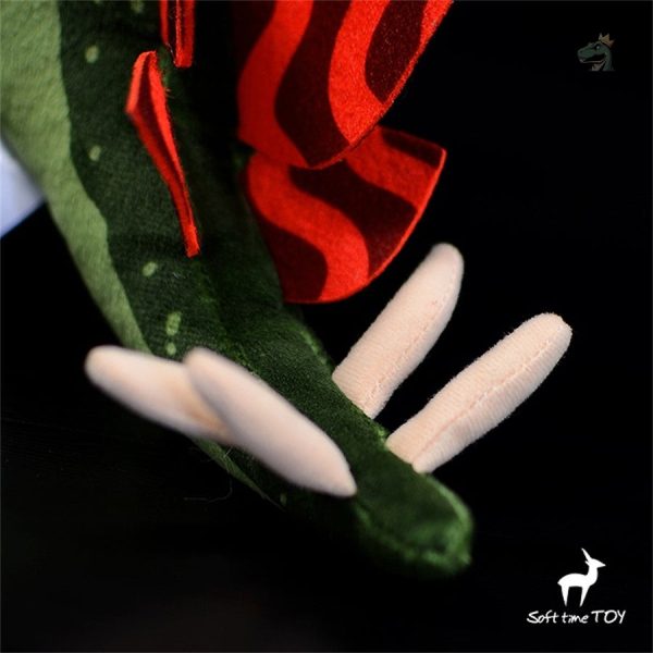 Jouet en peluche Stégosaure vert, parfait pour les câlins