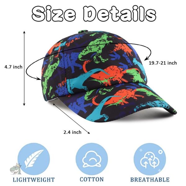 Casquette d'été dinosaure pour fille