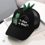 Casquette dinosaure avec crête colorée