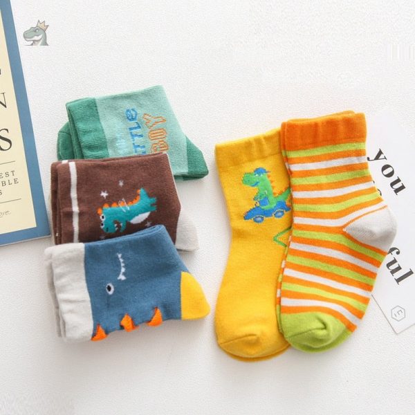 Accessoire ludique : chaussettes antidérapantes dinosaure