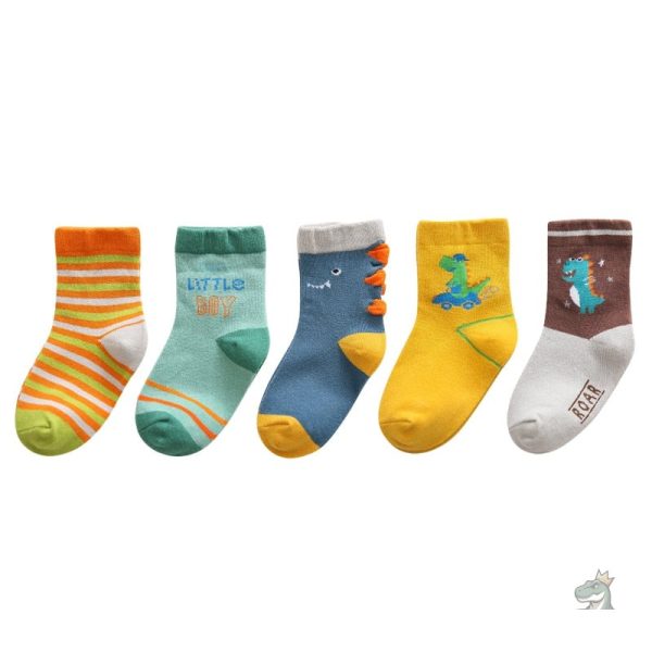 Modèle de chaussettes dinosaure avec semelles antidérapantes