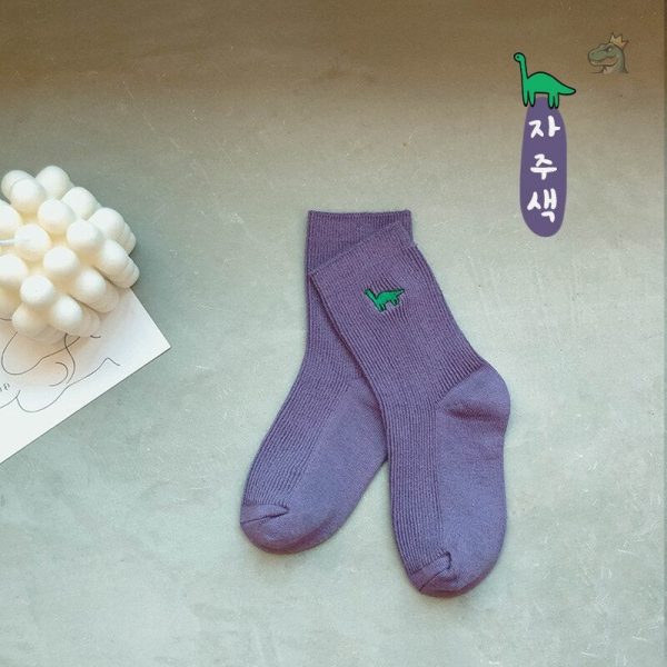 Chaussettes colorées avec motif dinosaure