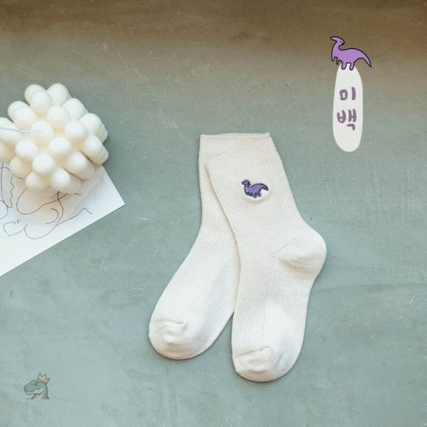 Chaussettes fluo à thème dinosaure