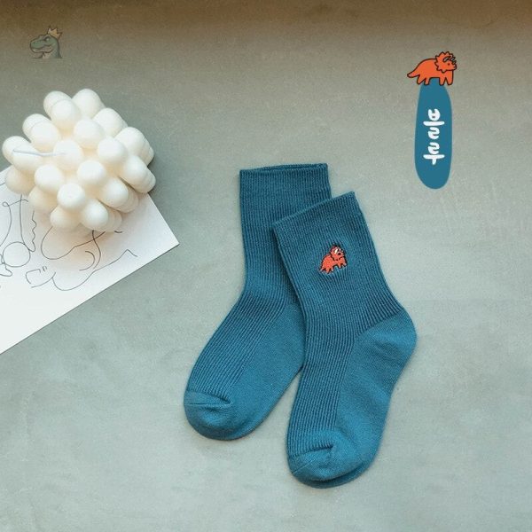 Chaussettes ludiques avec design dinosaure fluo