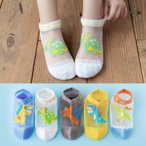 Chaussettes motif dinosaure pour enfants