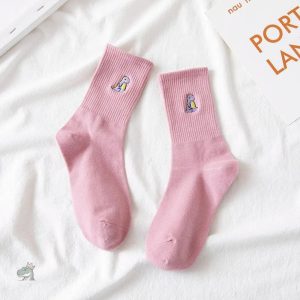 Chaussettes dinosaure pour filles colorées et amusantes