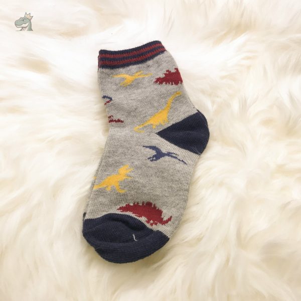 Chaussettes avec motifs de dinosaures colorés