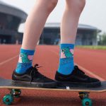 Chaussettes kawaii avec designs de dinosaures pour enfants