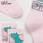 Chaussettes kawaii aux motifs de dinosaures variés et mignons