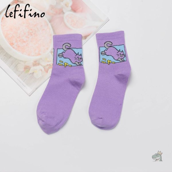 Chaussettes amusantes avec dessins de dinosaures pour le quotidien