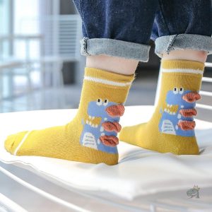 Chaussettes mignonnes à thème dinosaure pour tous