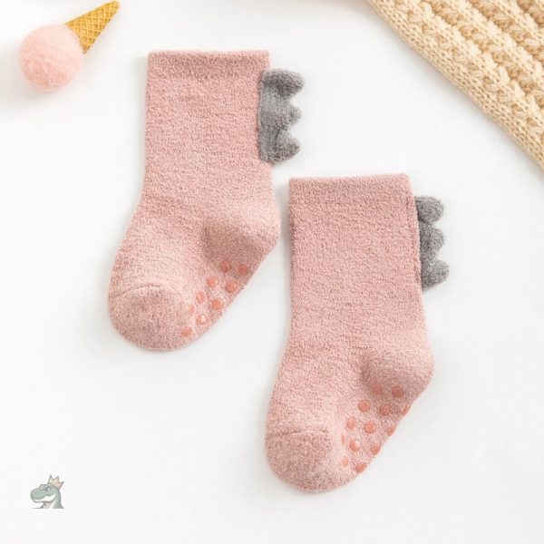 Chaussettes pour enfants avec adorable motif de dinosaure