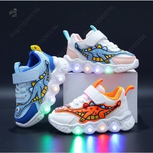 Chaussures dinosaure lumineuses pour enfants