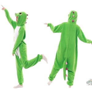 Pyjama Dinosaure combinaison verte pour enfants