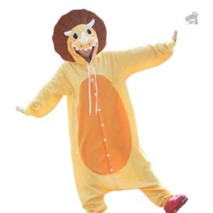 Pyjama Dinosaure adulte marron en combinaison pour homme