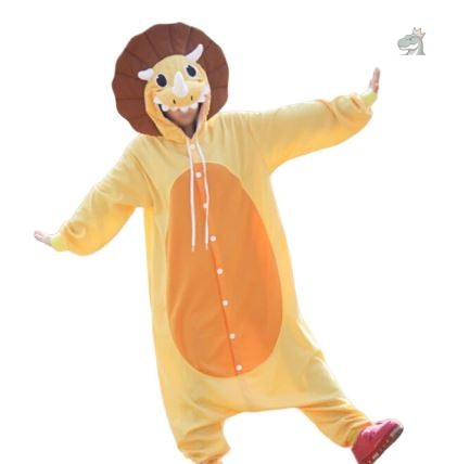combinaison-pyjama-dinosaure-adulte-homme-1 Pyjama Dinosaure adulte marron en combinaison pour homme