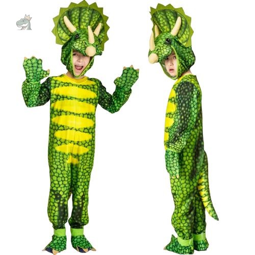 combinaison-pyjama-dinosaure-garcon-1 Pyjama dinosaure garçon Tricératops en combinaison