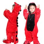 Pyjama Dinosaure combiné rose pour enfant