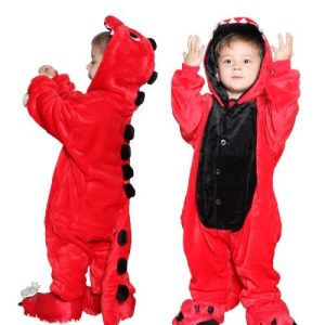 Pyjama Dinosaure combiné rose pour enfant