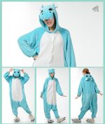 Pyjama Dinosaure homme bleu en combinaison confortable